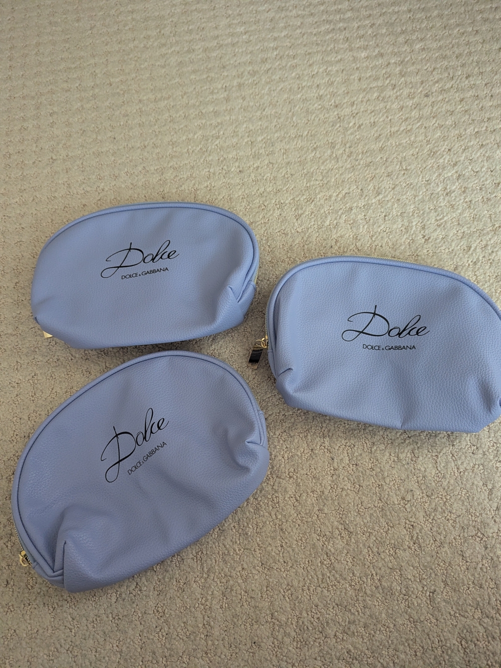 Dolce & Gabbana Light Lavender Cosmetic Pouches - Set of 3